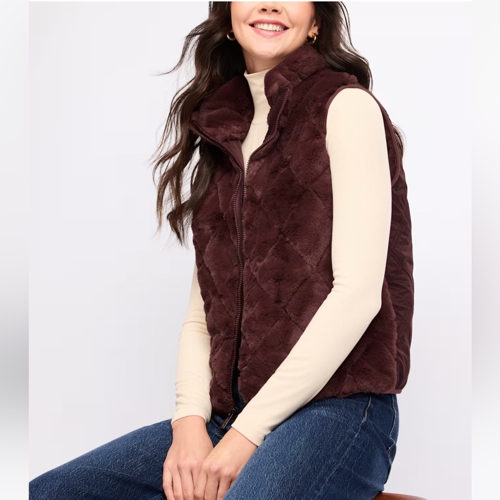 Faux Fur Quilted Vest